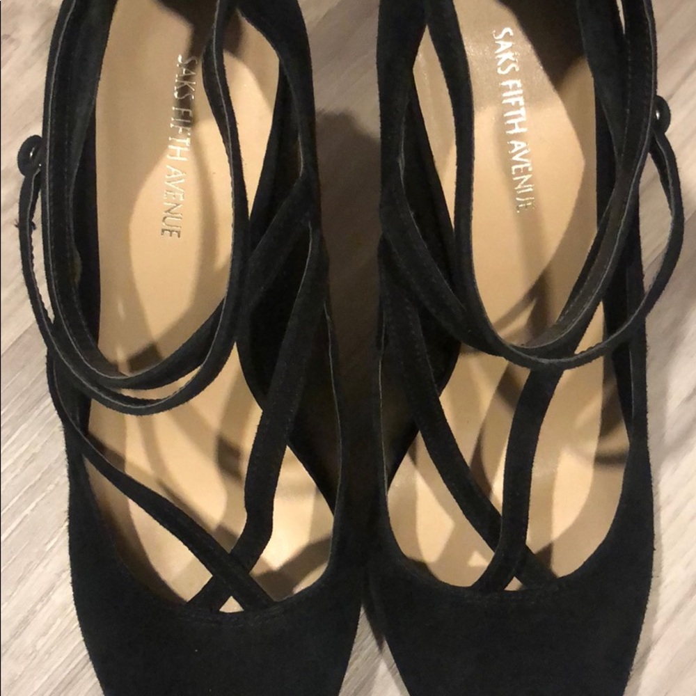 Black suede strappy heels - Picture 2 of 7